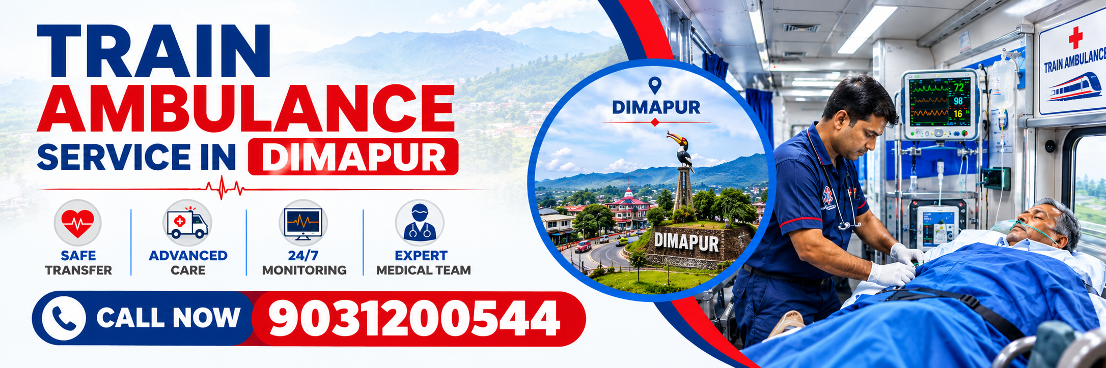 train ambulance services Dimapur
