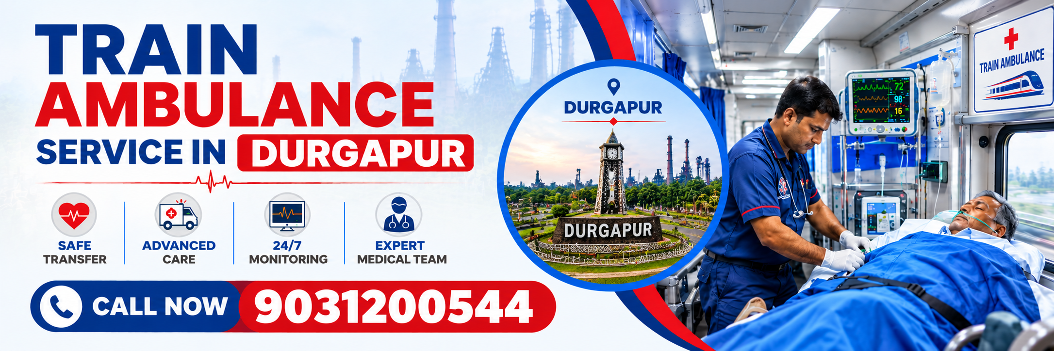Train Ambulance Service in Durgapur